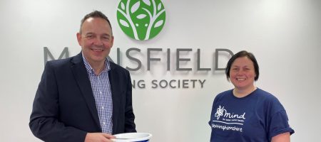 Mansfield building society man and woman mind launch bucket